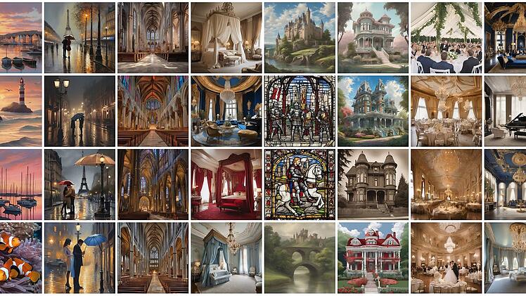 KI-Bilder in einem Kreativit&auml;tsexperiment