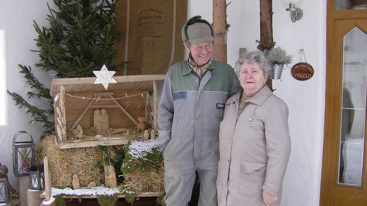 Hans Pingold und Margarete Baumann. Sie war die letzte Magd bei den Pingolds. Fotos: Malbrich