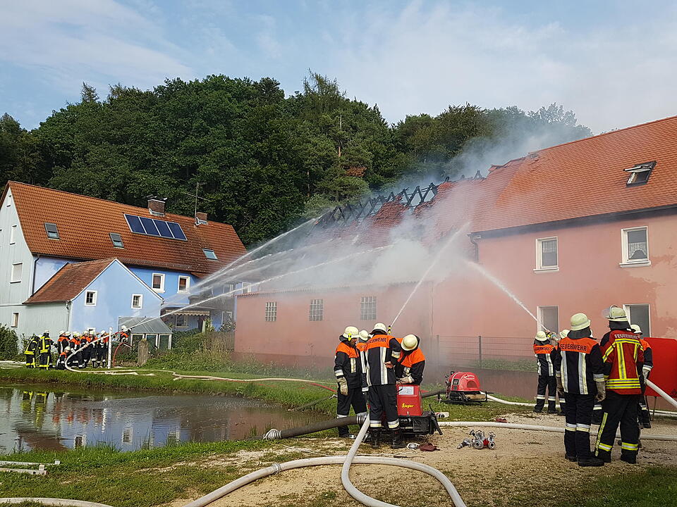 Herpersdorf bei Ansbach: Scheune abgebrannt