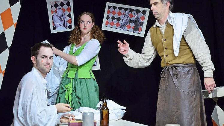 Daniel Schwingel (links), Iris Faber und Ingo Pfeiffer in "Die Mitschuldigen" Foto: Sebastian Worch