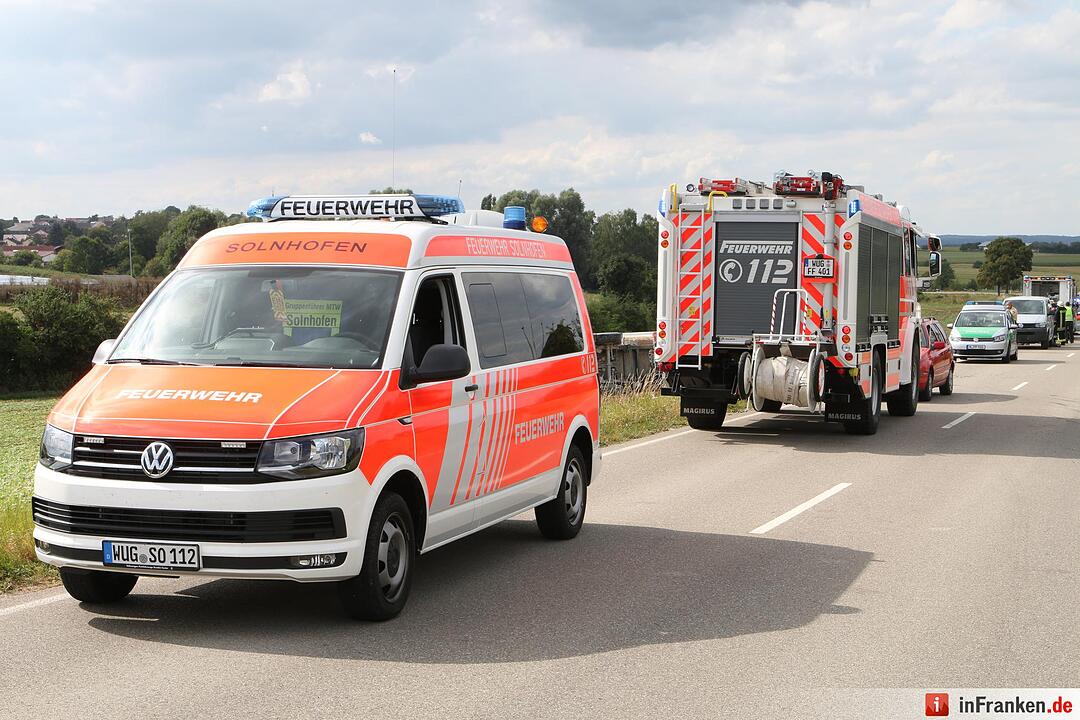 Lkw überschlägt sich bei Langenaltheim