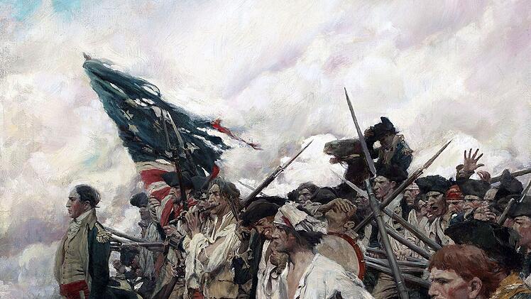Einer der "Nation Makers": George Washington, General und amerikanischer Gr&uuml;ndungsvater. (Gem&auml;lde von Howard Pyle, 1902.)