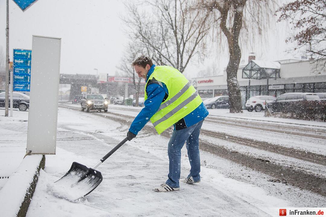 Erster Schneefall im Coburger Land