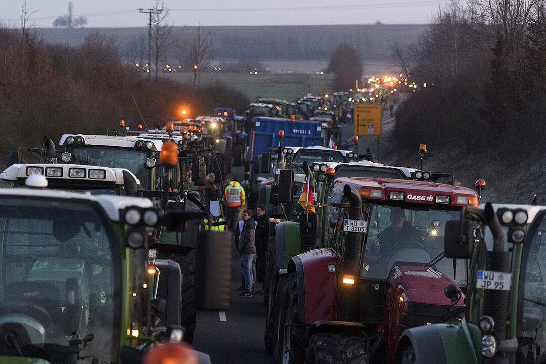 Bauerndemo... auf dem Weg nach N&uuml;rnberg