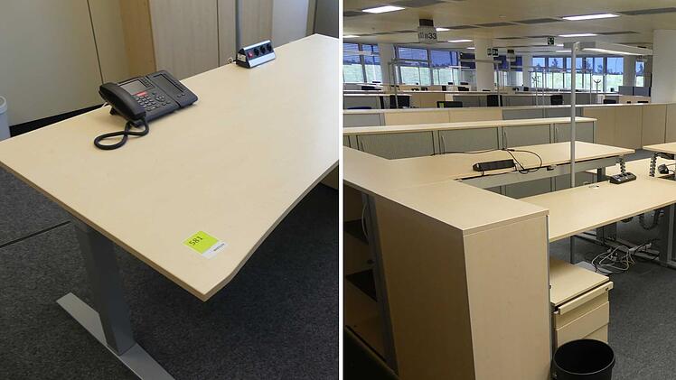 Erlangen: Siemens versteigert komplette B&uuml;roeinrichtungen - Schreibtische, K&uuml;che und Co.