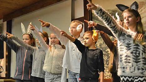 Die Kinder der Theatergruppe der Theodor-Heublein-Schule Melkendorf begeisterten mit ihrem Stück "Die Wette".