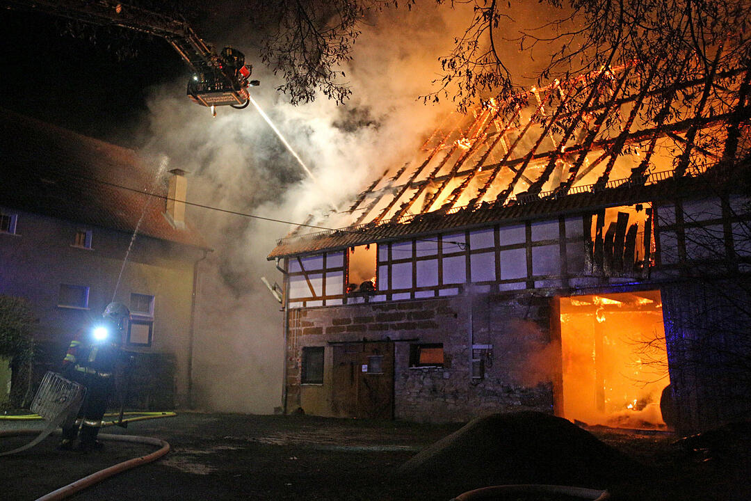 Scheunenbrand in Melkendorf