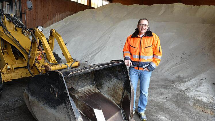 Da ist noch ordentlich was da: Bastian Schmitt vom EBB von dem großen Salzberg, der sich ohne Probleme hält. Foto: Ronald Rinklef