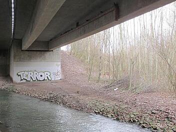 Hier, direkt neben der Brücke der Stadtautobahn, hatten die Ermittler am 7. Februar dieses Jahres Knochen eines männlichen Skeletts ausgegraben. Der Tote soll dort seit Mitte der 90er Jahre gelegen haben. Foto: CT-Archiv/Ulrike Nauer