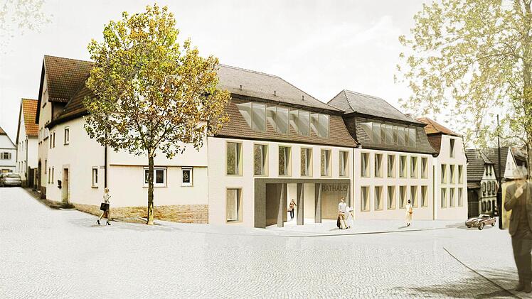 So stellt sich der Entwurf des Büros Lieb+Lieb das neue Rathaus vor. Foto: Lieb+Lieb Architekten