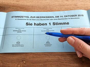 Am Sonntag wurde auch der Bezirkstag gewählt. Foto: privat