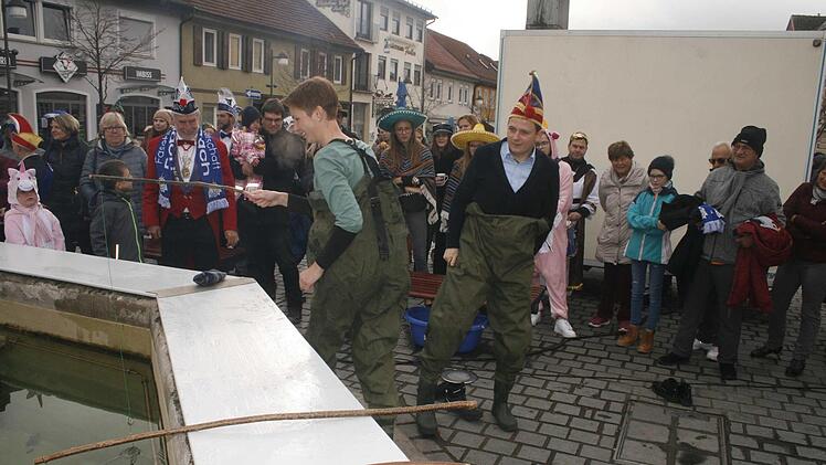 Beim Rathaussturm in Bad Rodach. - Foto: Martin Rebhan