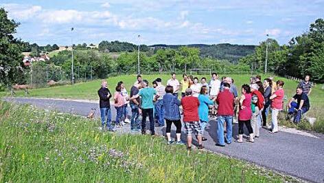 Der erste Protest gegen den geplanten Standort am alten Sportplatz