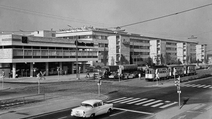 So sah das Quelle-Versandhaus um 1963 aus. © Museum Industriekultur, Nürnberg
