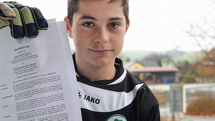 Bei der SpVgg Greuther Fürth unter Vertrag: der Oberthulbaer Lucas Zahaczewski. Foto: Jürgen Schmitt