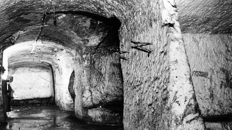 : In den unterirdischen Stollenanlagen ereignete sich 1936 ein tragischer Unglücksfall.  Foto: Stadtarchiv Bamberg