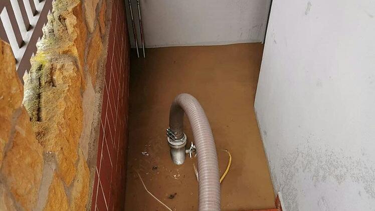 Hochwasser in Altenkunstadt: In einem Teil der Gemeinde liefen am Donnerstag Keller voll.