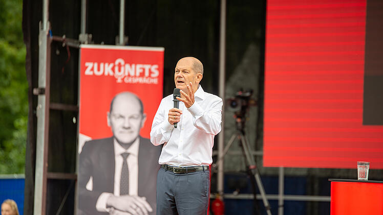Bundestagswahl Nürnberg: olaf Scholz attackiert FDP