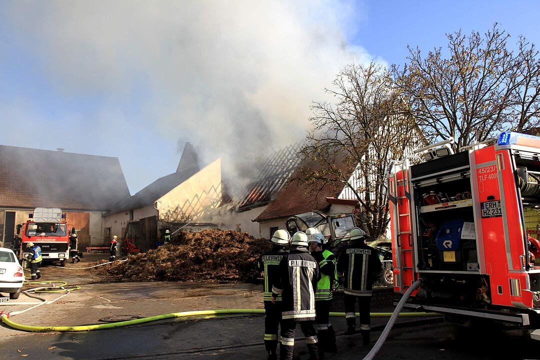 Brand in Schweinestall in Herzogenaurach