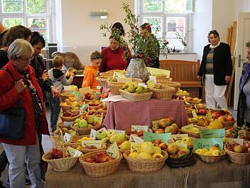 Die Apfelausstellung wurde rege besucht. Fotos: Roland Dietz