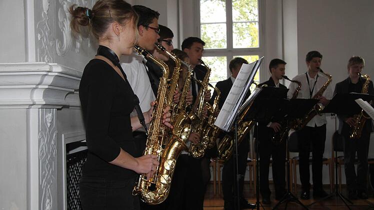 Das MGFG-Saxophon-Ensemble gestaltete den offiziellen Teil musikalisch aus.