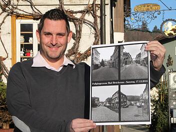 Vom Zuspruch überwältigt: Mit dieser Foto-Collage von Bad Brückenau rüttelt Stadtrat Dirk Stumpe die Leute auf. Foto: Ulrike Müller