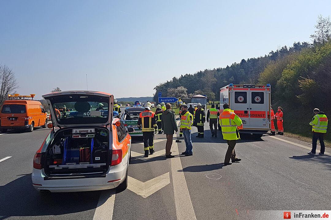 Polizist wird auf A70 von Auto erfasst und lebensgefährlich verletzt