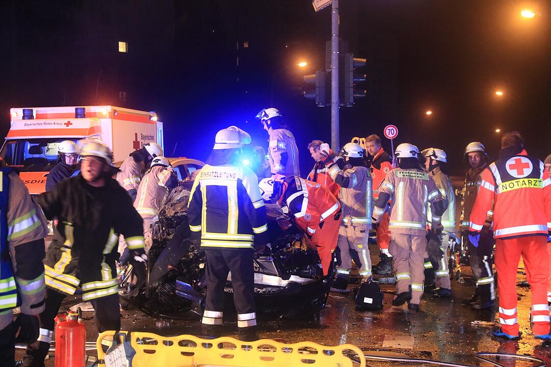 Schwerer Unfall auf dem Berliner Ring in Bamberg