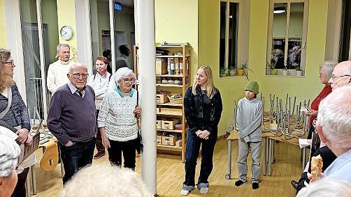 Marta Faber und Emil Wahler bei der F&uuml;hrung.