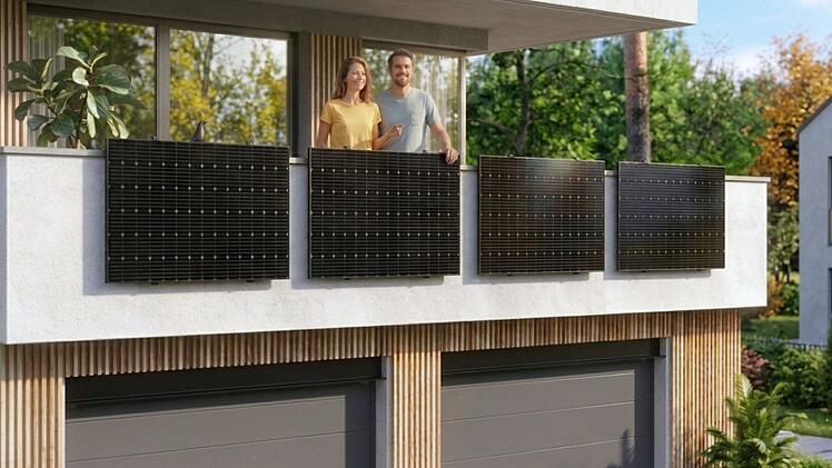 Balkonkraftwerk f&uuml;r den Betonbalkon