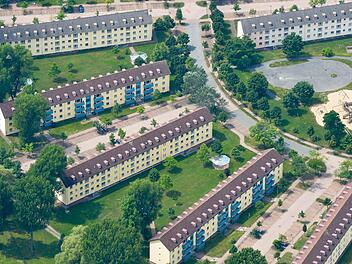 Blick auf die Flynn Area des Bamberger Konversionsgeländes, die für das Erstaufnahmezentrum im Gespräch ist. Foto: Ronald Rinklef