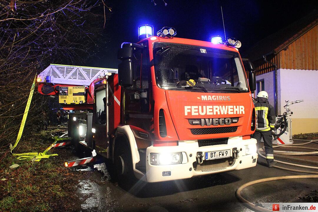 Brand eines Einfamilienhauses in Engelmannsreuth