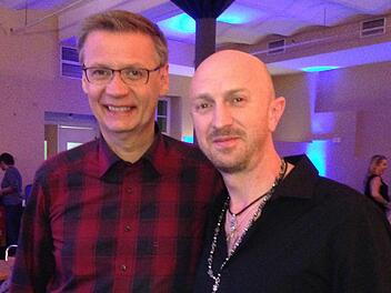 Ein Treffen mit Günther Jauch: Tätowierer Andy Engel war am Freitag auf RTL zu sehen.  Foto: Engel