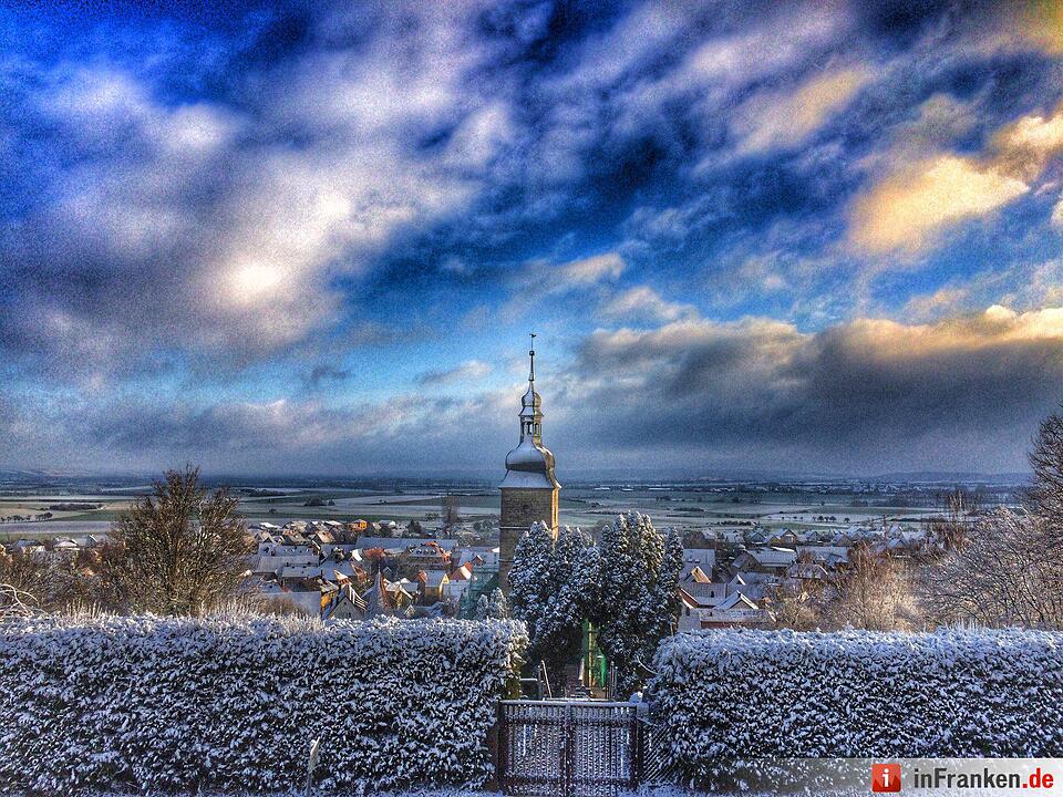 Schnee in Franken