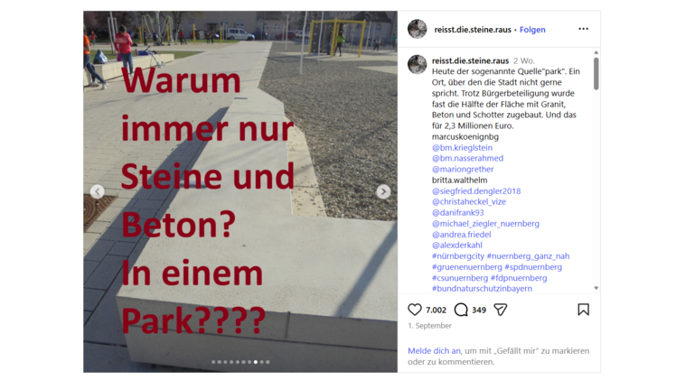 Post &uuml;ber den Quellepark in N&uuml;rnberg