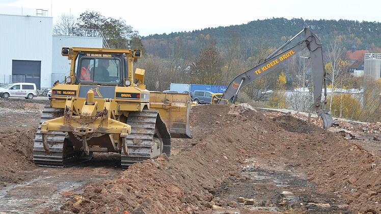 Die Erdarbeiten gehen voran.