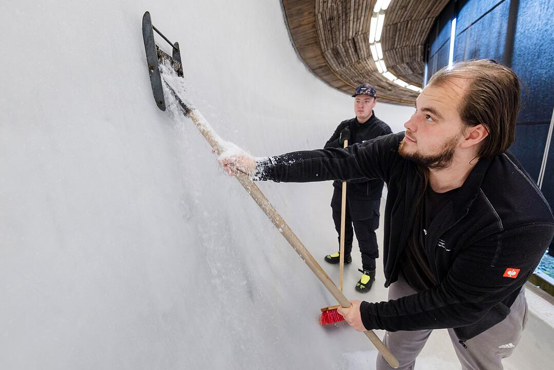 Vorbereitungen auf die Wintersaison im Eiskanal