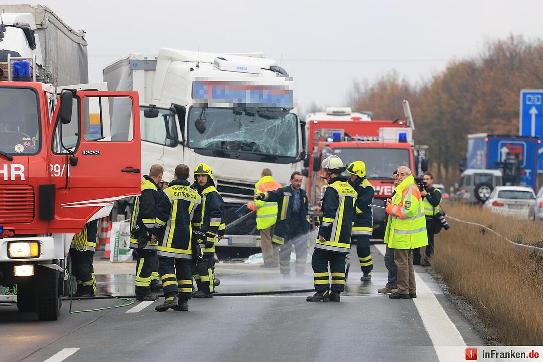 Lkw-Unfall auf A73 bei Buttenheim