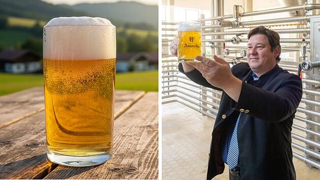 Spritzig, fruchtig, alkoholfrei: Die neue Andechser Apfelweisse soll den r&uuml;ckl&auml;ufigen Bierabsatz mit einem ungew&ouml;hnlichen Mix aus Apfelschorle und Wei&szlig;bier auffangen.