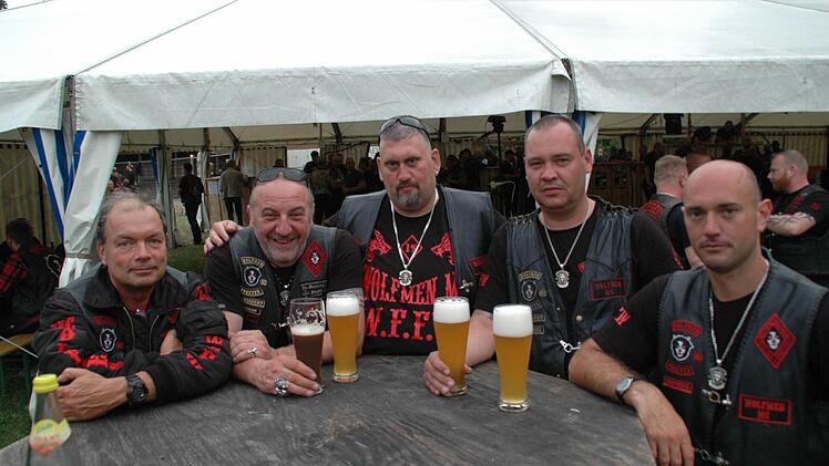 Party und Treffen des Maßbacher Hangmen MC am Kleinwenkheimer Gock. Foto: Daniel Wiener