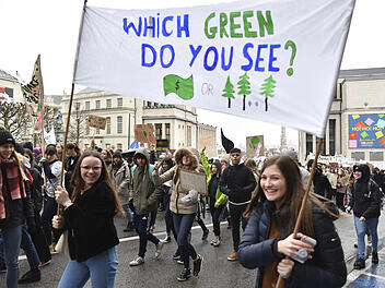 Demonstration für Klimaschutz in Brüssel