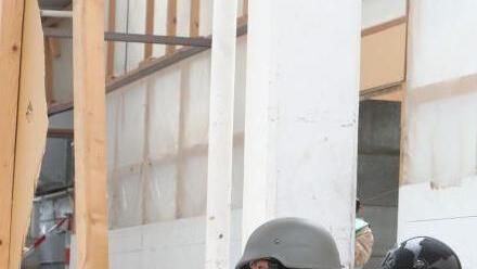 Großübung der Bundespolizei in Mainleus. Foto: Barbara Herbst