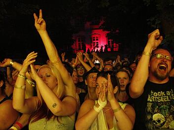 Das Publikum rastete beim H&ouml;hepunkt des Festivals - dem Auftritt von Fiddler's Green - regelrecht aus.  Fotos: Andreas Hofbauer