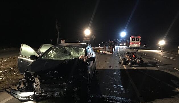 Quadfahrer und Sozia bei Frontalcrash get&ouml;tet