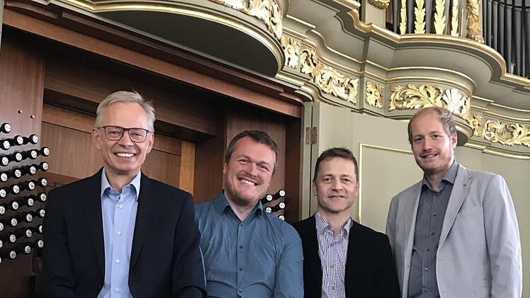 Das ausführende Quartett: Peter Stenglein, Christian Ernst, Bernhard Forster und Johannes Himmler. Veranstalter