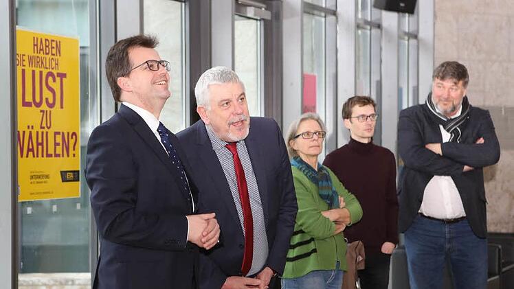 Bürgermeister Christian Lange (l.) mit Coburgs Oberbürgermeister Norbert Tessmer (SPD). Foto: Barbara Herbst