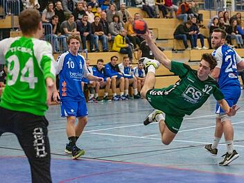 Sehr schön herausgespielt war dieser Treffer von Jonas Gebhard (TVW) zum 18:13 für sein Team. Foto: Klaus Gagel