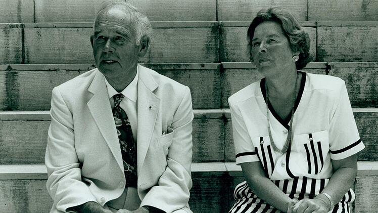 Das Ehepaar Peter und Irene Ludwig 1993 in Venedig