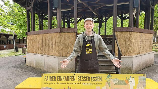 Regionale Produkte per App bestellen und immer donnerstags im M&ouml;nchshof-Biergarten abholen - das ist das Konzept der "Marktschw&auml;rmer". Ab Juni soll das laut Organisator Peter Ackermann m&ouml;glich sein. Foto: Christine Fischer