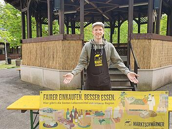 Regionale Produkte per App bestellen und immer donnerstags im Mönchshof-Biergarten abholen - das ist das Konzept der "Marktschwärmer". Ab Juni soll das laut Organisator Peter Ackermann möglich sein. Foto: Christine Fischer